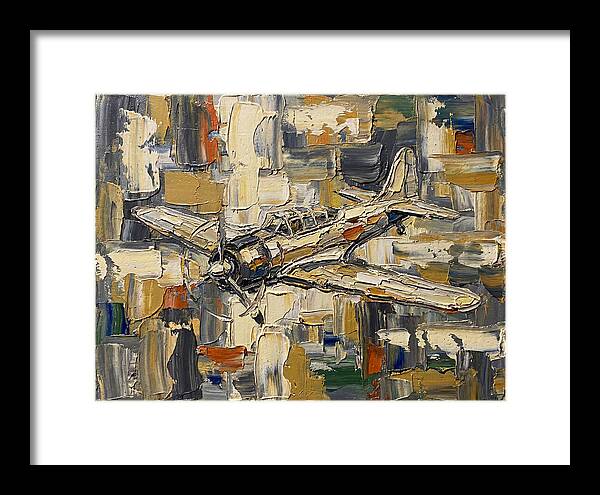 Vintage Airplane In Abstract Style