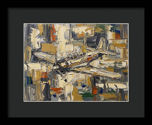 Vintage Airplane In Abstract Style