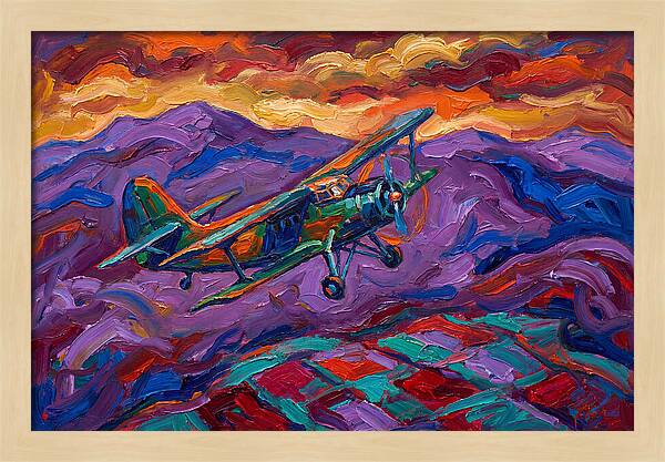 Vintage Airplane In Flight