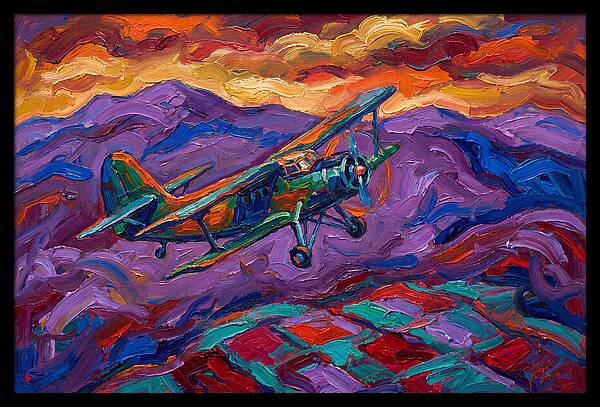 Vintage Airplane In Flight