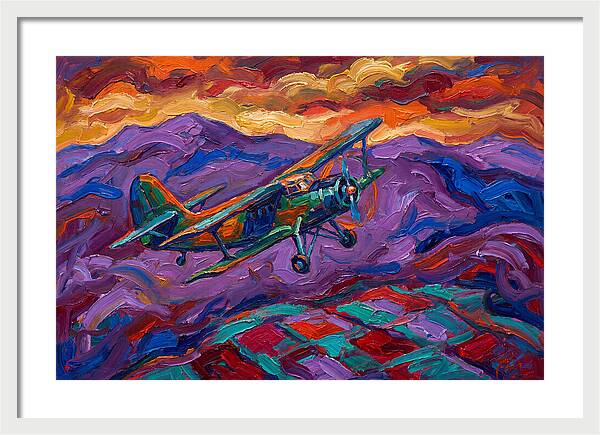 Vintage Airplane In Flight