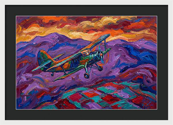 Vintage Airplane In Flight