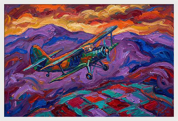 Vintage Airplane In Flight