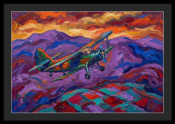 Vintage Airplane In Flight