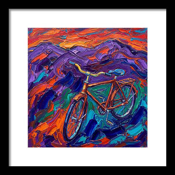 Vintage Bicycle Against Vibrant Landscape