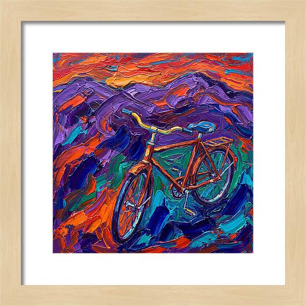 Vintage Bicycle Against Vibrant Landscape