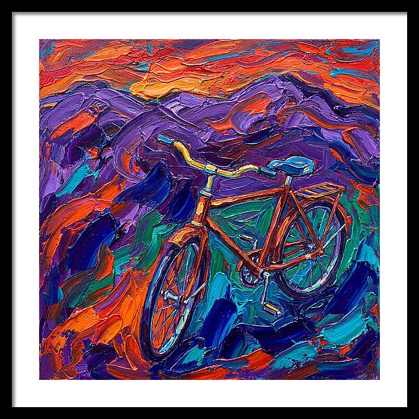 Vintage Bicycle Against Vibrant Landscape