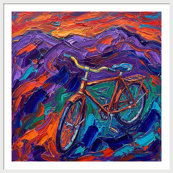 Vintage Bicycle Against Vibrant Landscape