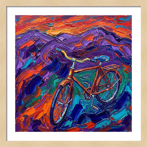 Vintage Bicycle Against Vibrant Landscape