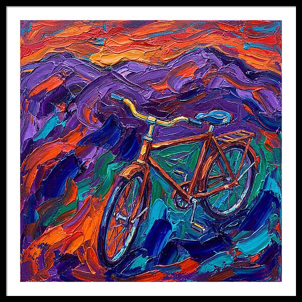 Vintage Bicycle Against Vibrant Landscape