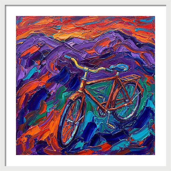 Vintage Bicycle Against Vibrant Landscape