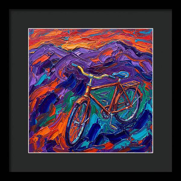 Vintage Bicycle Against Vibrant Landscape
