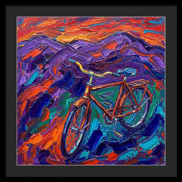 Vintage Bicycle Against Vibrant Landscape