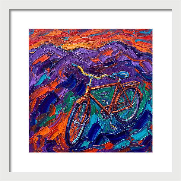 Vintage Bicycle Against Vibrant Landscape