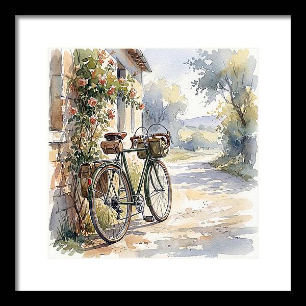 Vintage Bicycle By The Roses