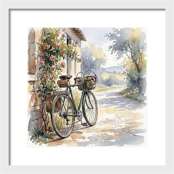 Vintage Bicycle By The Roses