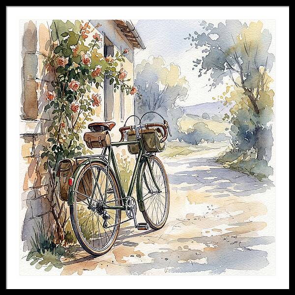 Vintage Bicycle By The Roses