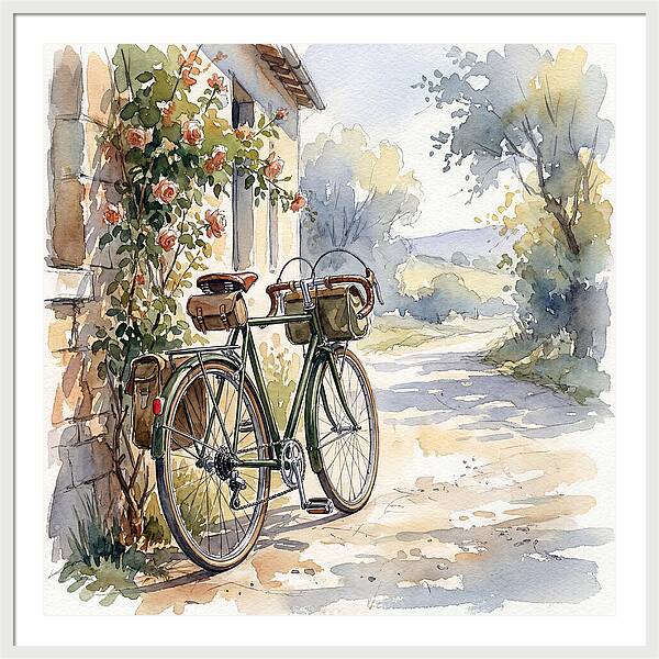 Vintage Bicycle By The Roses
