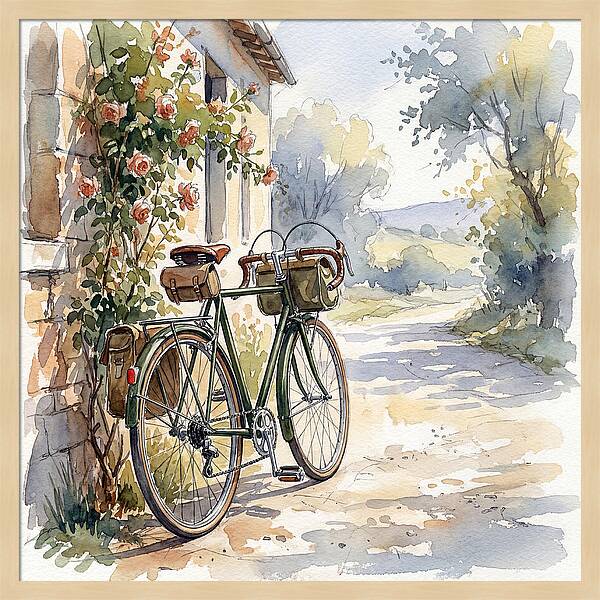 Vintage Bicycle By The Roses