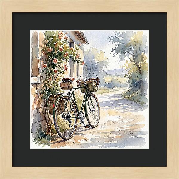 Vintage Bicycle By The Roses