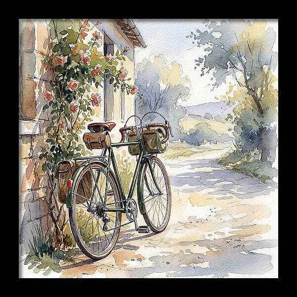 Vintage Bicycle By The Roses