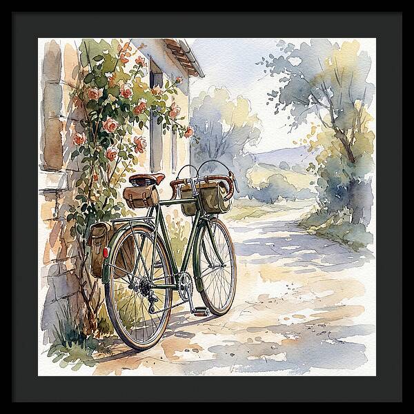 Vintage Bicycle By The Roses