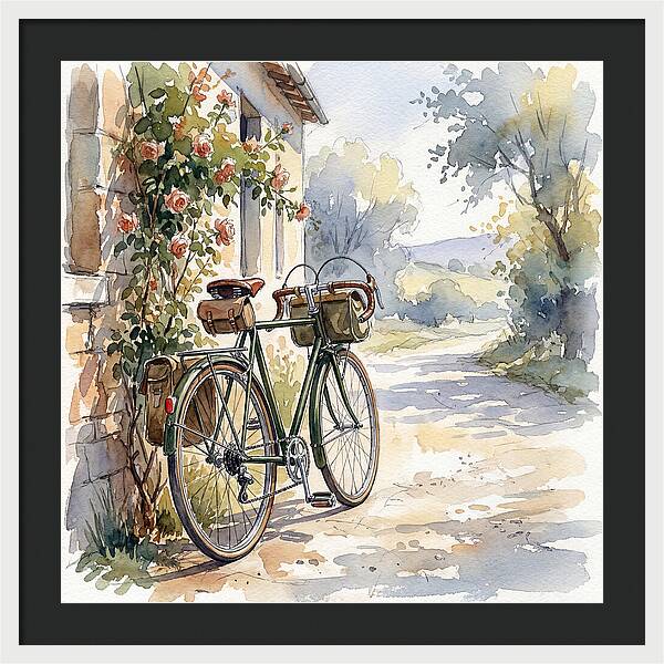Vintage Bicycle By The Roses