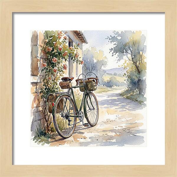 Vintage Bicycle By The Roses