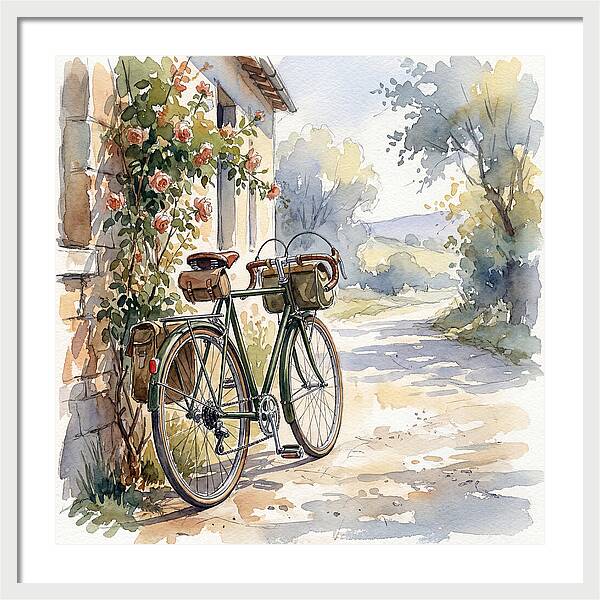 Vintage Bicycle By The Roses