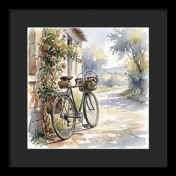 Vintage Bicycle By The Roses