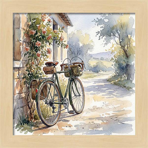 Vintage Bicycle By The Roses