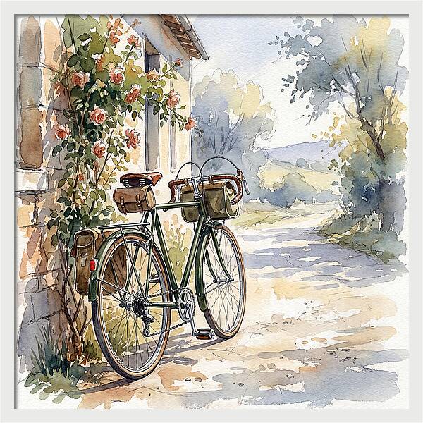 Vintage Bicycle By The Roses