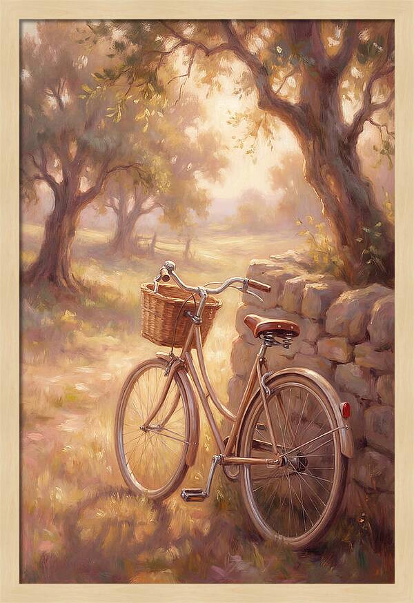 Vintage Bicycle In A Serene Landscape