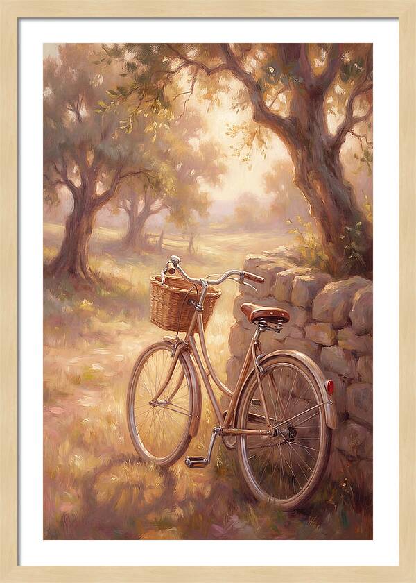 Vintage Bicycle In A Serene Landscape