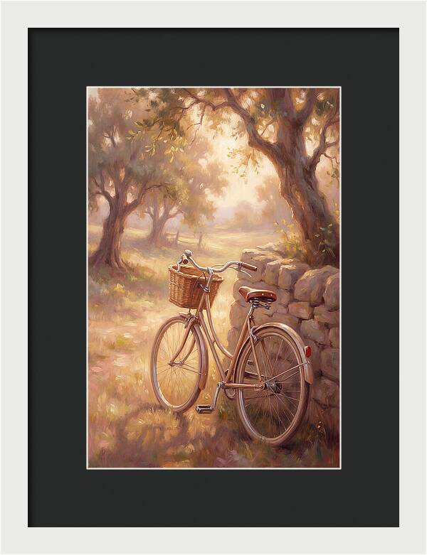 Vintage Bicycle In A Serene Landscape
