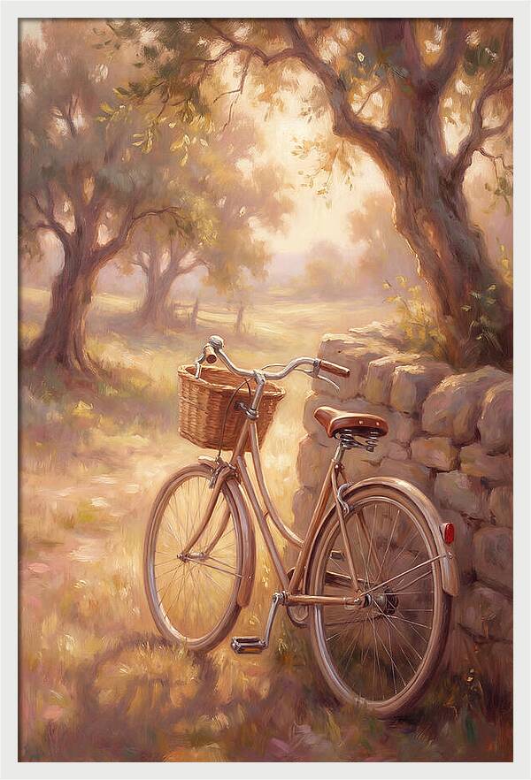 Vintage Bicycle In A Serene Landscape