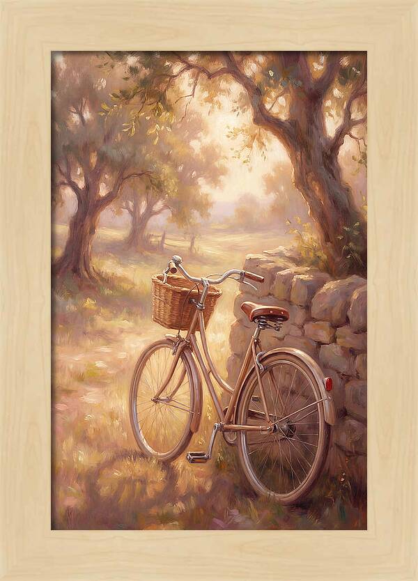 Vintage Bicycle In A Serene Landscape