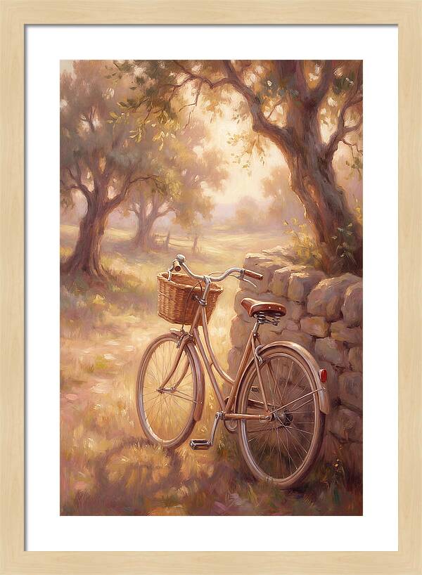 Vintage Bicycle In A Serene Landscape