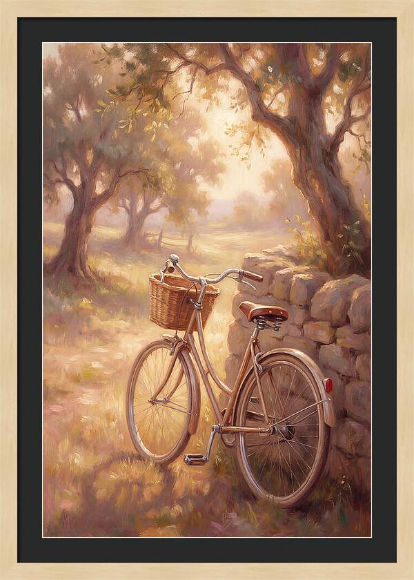 Vintage Bicycle In A Serene Landscape
