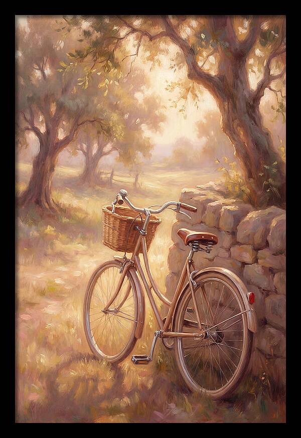 Vintage Bicycle In A Serene Landscape
