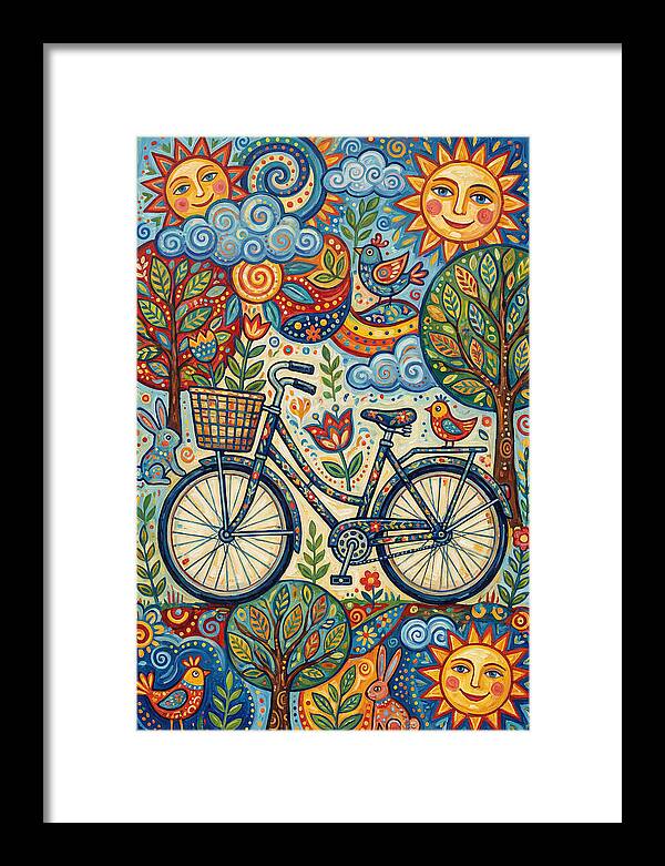 Vintage Bicycle In A Whimsical Landscape