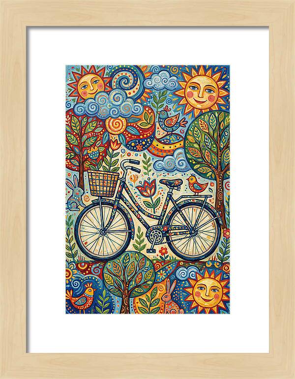 Vintage Bicycle In A Whimsical Landscape