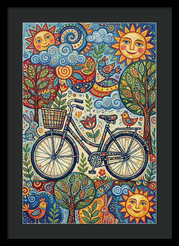 Vintage Bicycle In A Whimsical Landscape