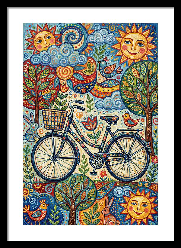 Vintage Bicycle In A Whimsical Landscape