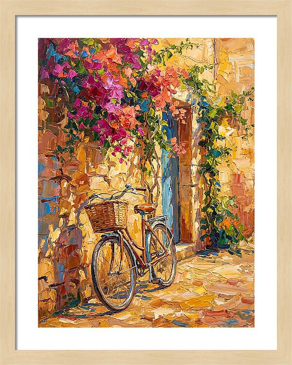 Vintage Bicycle In Mediterranean Charm