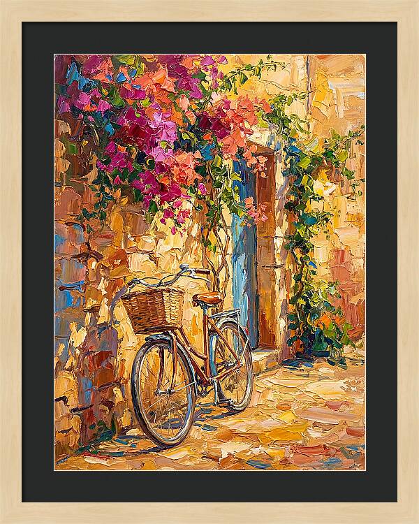 Vintage Bicycle In Mediterranean Charm