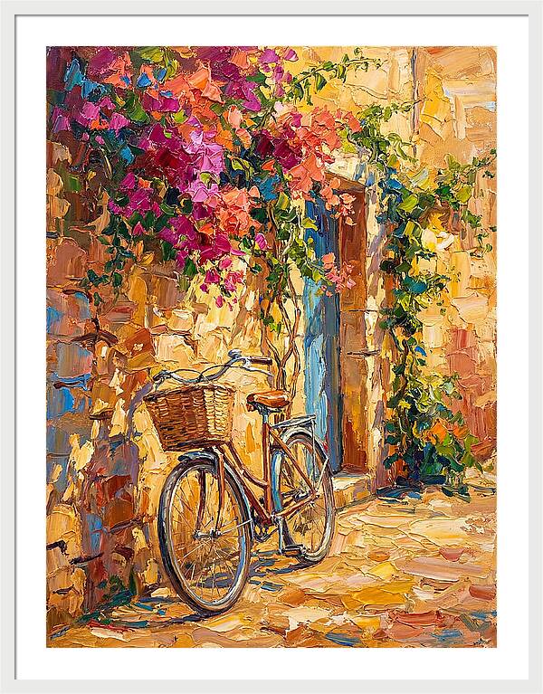 Vintage Bicycle In Mediterranean Charm