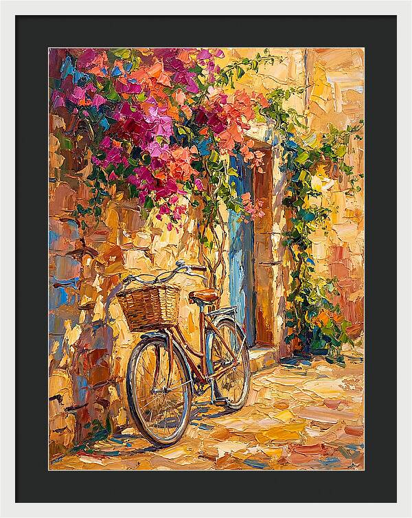 Vintage Bicycle In Mediterranean Charm