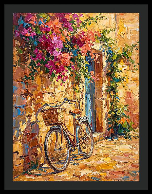 Vintage Bicycle In Mediterranean Charm