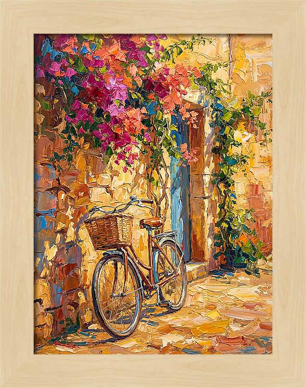 Vintage Bicycle In Mediterranean Charm